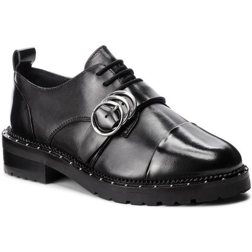 Femme Bronx KINGDOM ZWART Noir - Chaussures Derbies Femme 129 