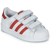 Chaussures Enfant Baskets basses adidas Originals SUPERSTAR CF C Blanc / rouge