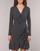 Vêtements Femme Robes courtes MICHAEL Michael Kors ELV DOT SHRD LS DRS Noir