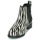 Chaussures Femme Boots Betty London HUGUETTE Noir / Blanc / Zebre