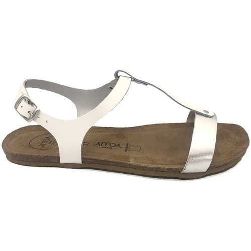 Chaussures Femme Pantoufles / Chaussons Amoa sandales SANARY Blanc/Argent Blanc