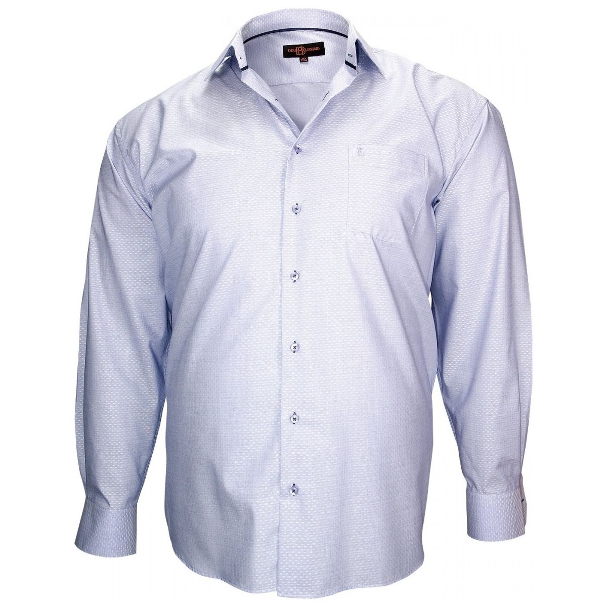 Vêtements Homme Chemises manches longues Doublissimo chemise tissu armure honfleur bleu Bleu