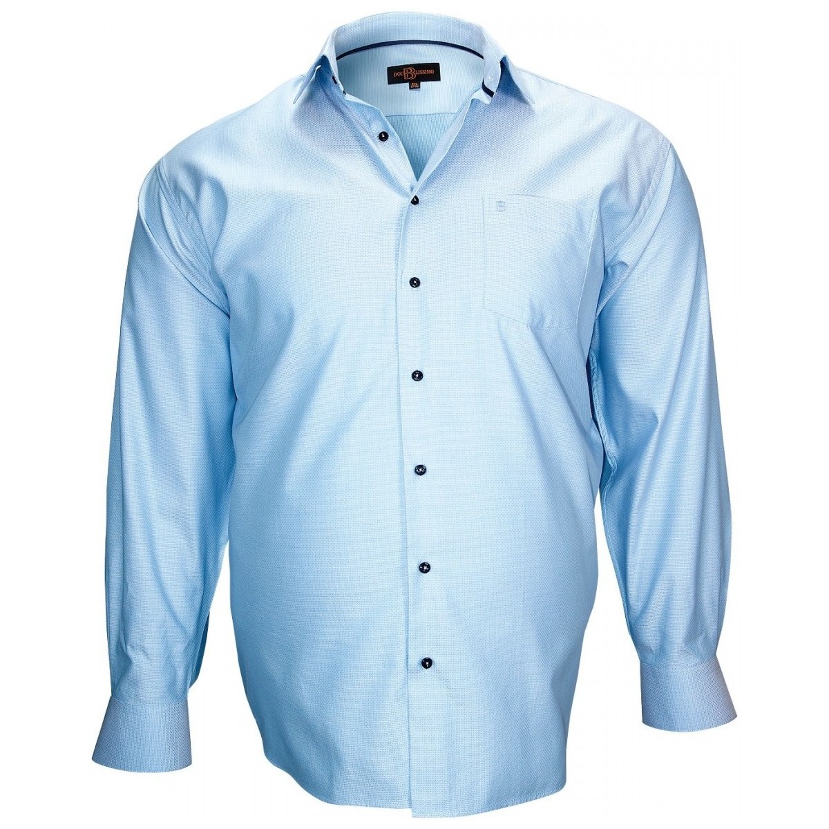 Vêtements Homme Chemises manches longues Doublissimo chemise tissu armure honfleur bleu Bleu