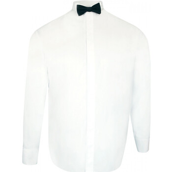 Vêtements Homme Chemises manches longues Doublissimo chemise premium col casse blanc Blanc