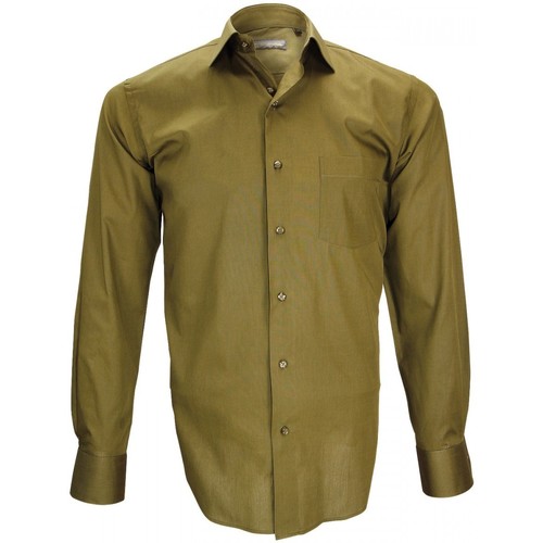 Vêtements Homme Chemises manches courtes Emporio Balzani chemise fil a fil filotrino vert Vert