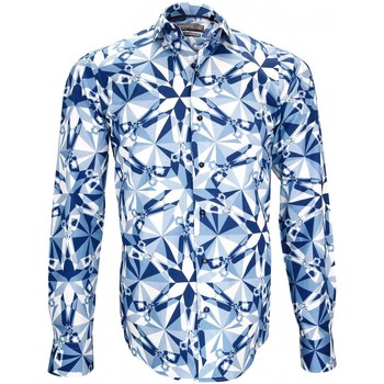 Vêtements Homme Chemises manches longues Emporio Balzani chemise mode pablo bleu Bleu