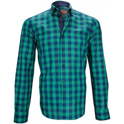 Vêtements Homme Chemises manches longues La mode responsableer chemise casual devon vert Vert