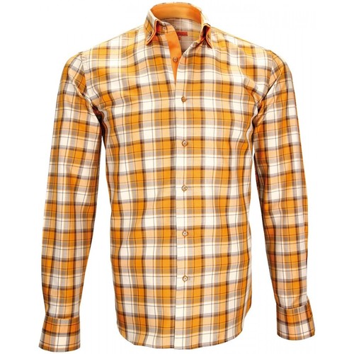 Vêtements Homme Chemises manches courtes Stones and Boneser chemise casual devon orange Orange