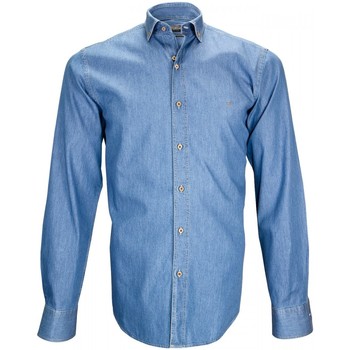 Vêtements Homme Chemises manches longues Emporio Balzani chemise en jeans denim bleu Bleu