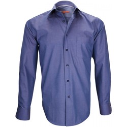 Vêtements Homme Chemises manches longues Tous les vêtements chemise tissu armure woven bleu Bleu