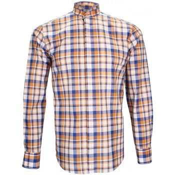 Vêtements Homme Chemises manches longues Andrew Mc Allister chemise col mao winch orange Orange