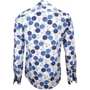Andrew Mc Allister chemise imprimee paxton bleu Bleu