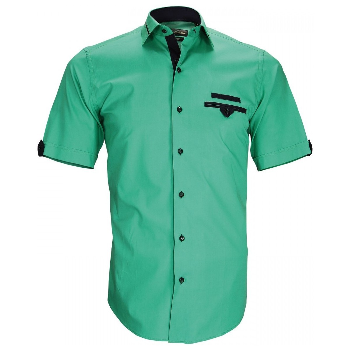 Vêtements Homme Chemises manches courtes Emporio Balzani chemisette mode tascoli vert Vert