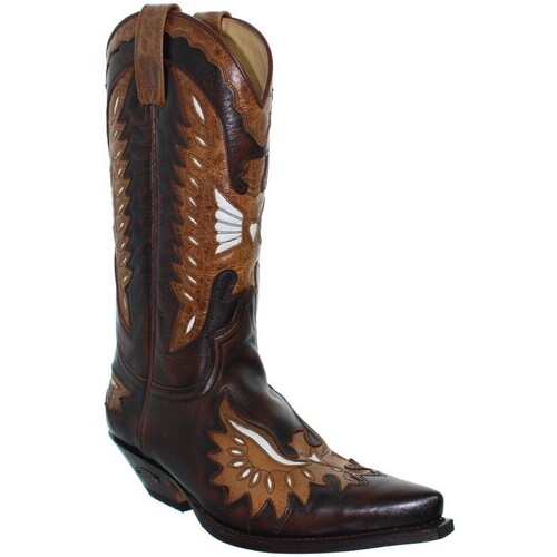 Chaussures Homme Bottes Sendra feature boots Santiags Hommes  en cuir ref 26371 Antic Marron