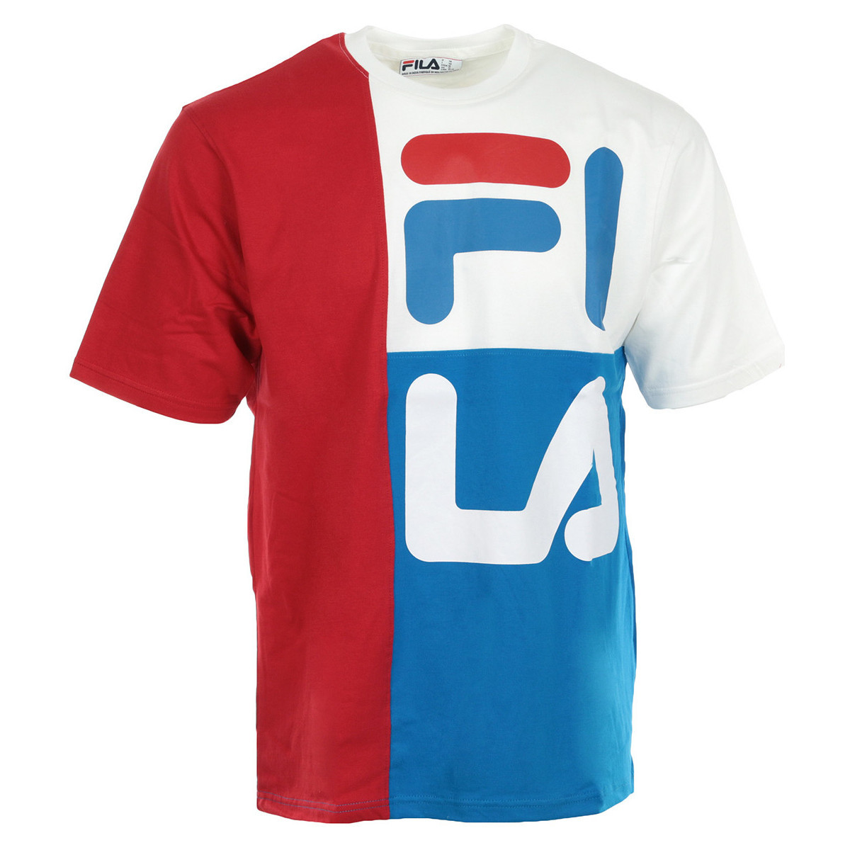 Vêtements Homme T-shirts manches courtes Fila Indo Colour Block Fit Tee Bleu
