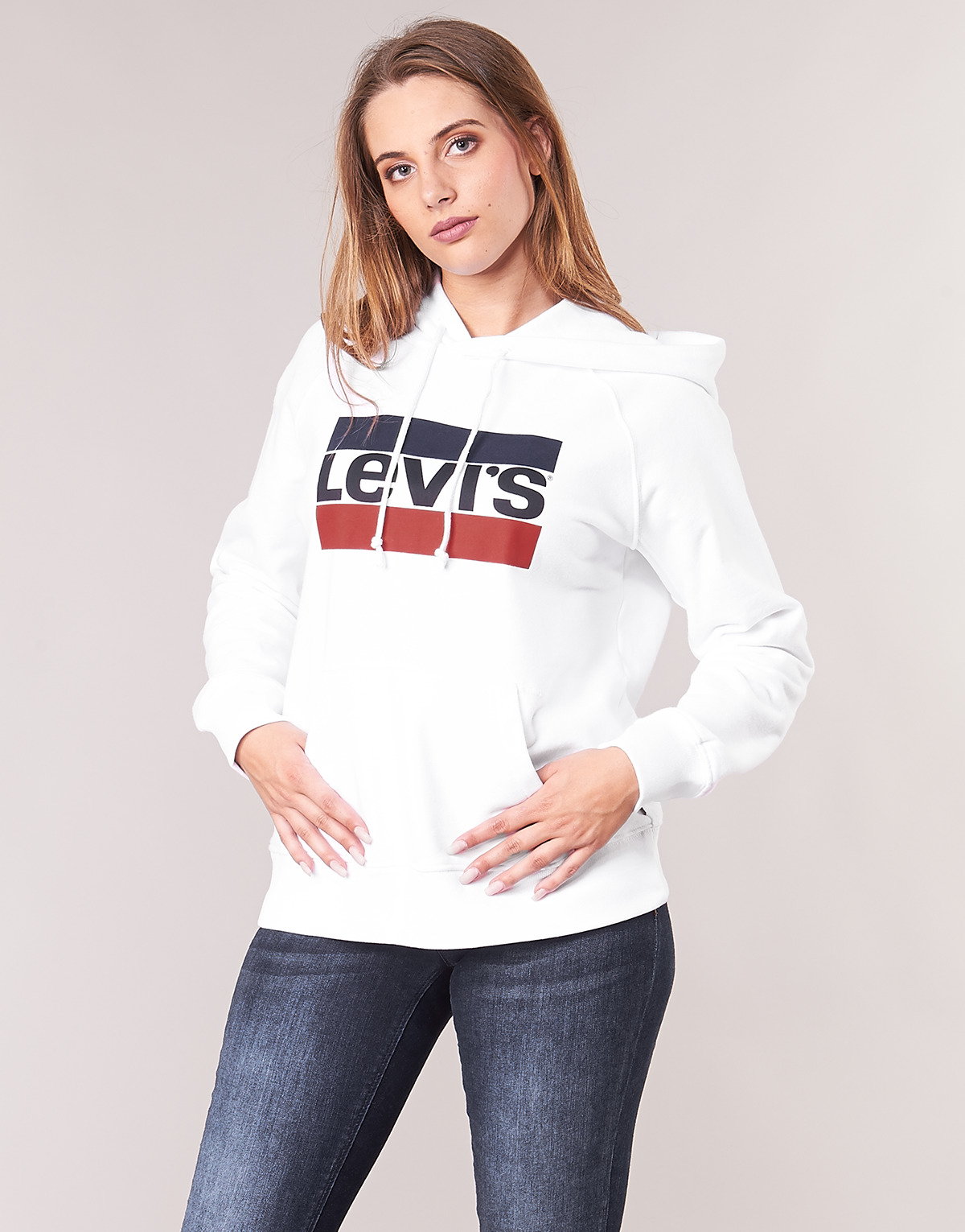 Vêtements Femme Sweats Levi's GRAPHIC SPORT Round HOODIE Blanc