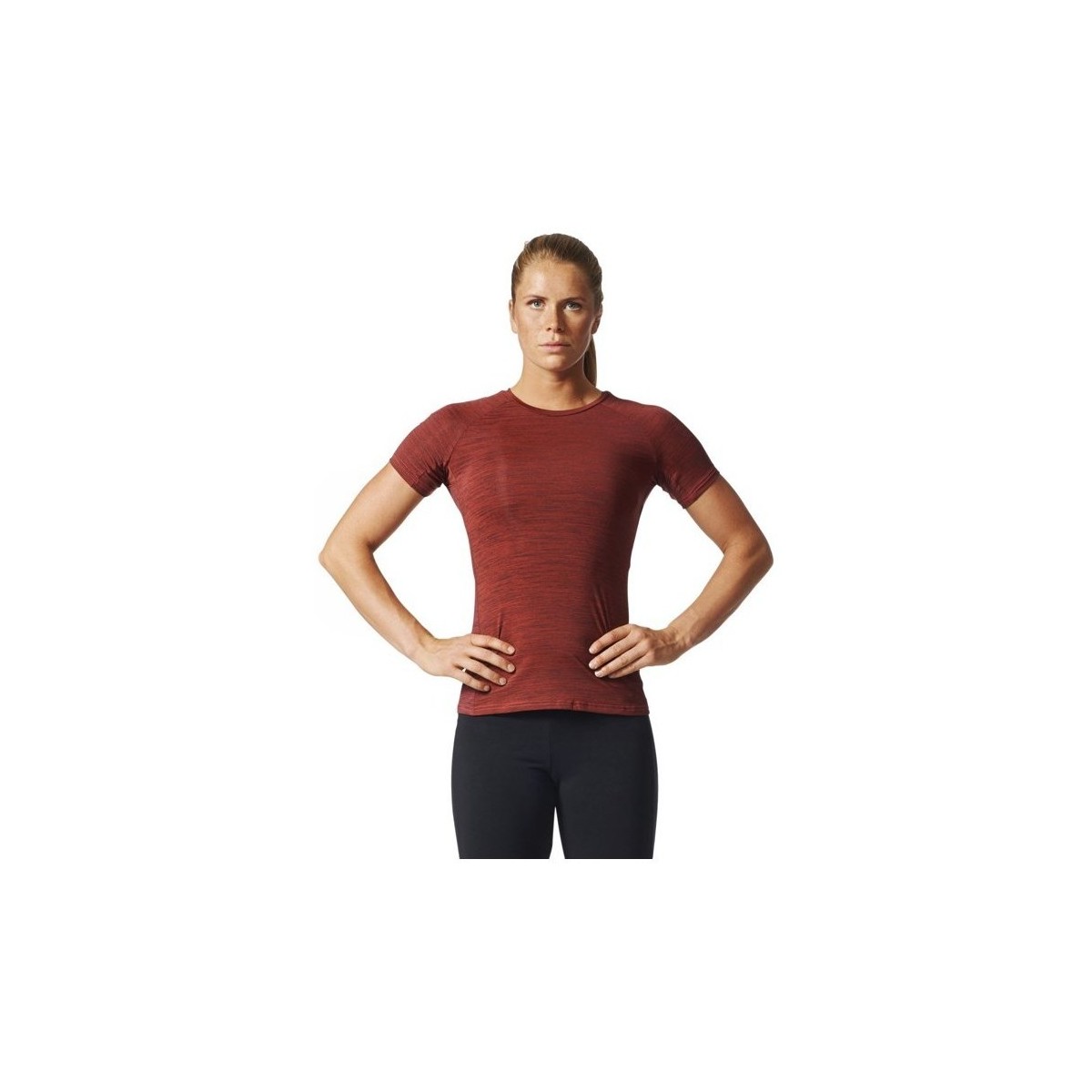 Vêtements Femme T-shirts manches courtes adidas Originals Performance Tee Rouge, Noir