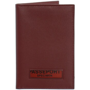 portefeuille francinel  porte-passeport  en cuir ref_42538 rouge 10*14*0.5 