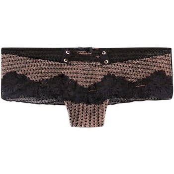 Sous-vêtements Femme Autres types de lingerie Pommpoire Shorty string noir/terracotta Mascara Noir