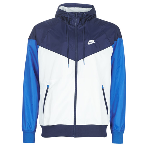 Nike M NSW HE WR JKT HD Bleu / Blanc - Vêtements Coupes vent Homme 70,20 €