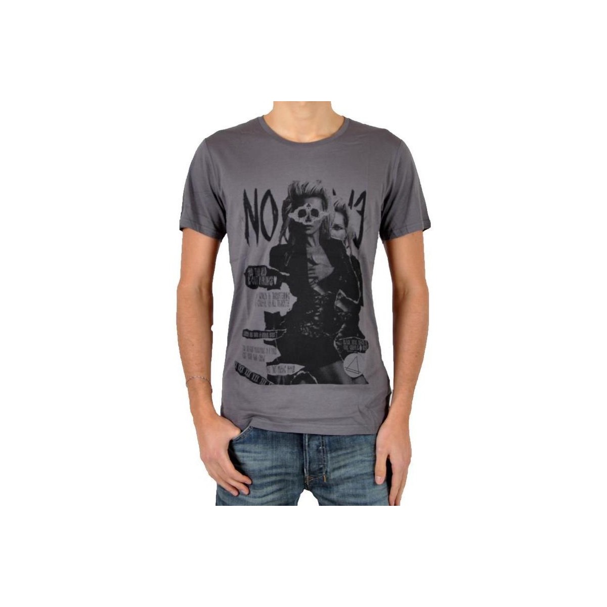 Vêtements Homme T-shirts manches courtes Eleven Paris T-Shirt Ed Kat Rock Gris