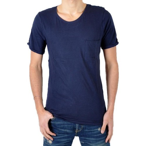Vêtements Homme T-shirts manches courtes Eleven Paris T-Shirt Ligne 1 L1RP Navy Bleu