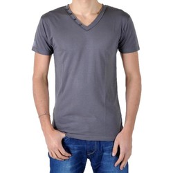 Vêtements Homme T-shirts & Polos Eleven Paris T-Shirt L2 Basic V Button SS Gris