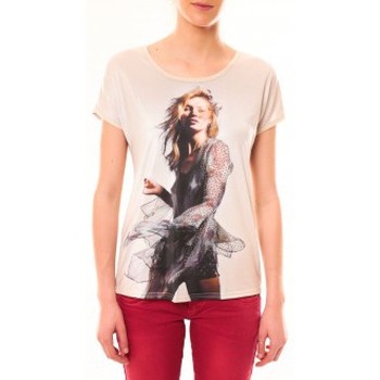 Vêtements Femme T-shirts manches courtes By La Vitrine Tee-shirt MC1497 Rose Rose