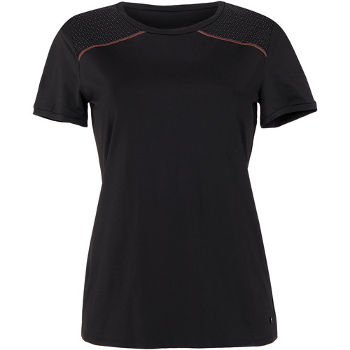 Vêtements Femme Shorties & boxers Lisca T-shirt sport manches courtes Energy  Cheek noir Noir