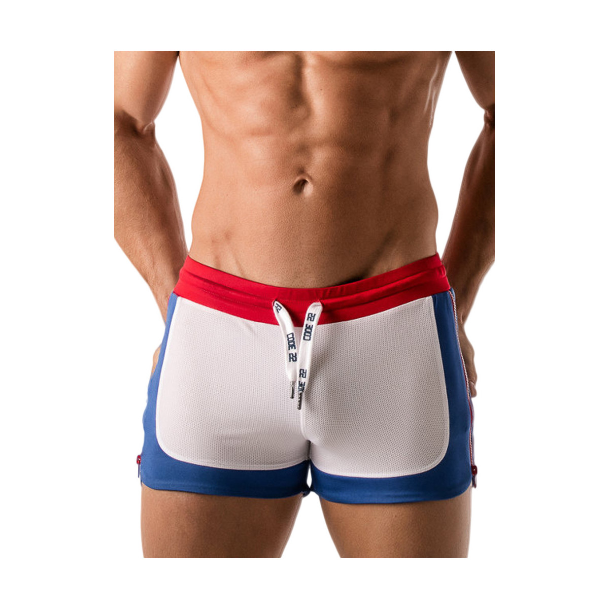 Vêtements Homme little Shorts / Bermudas Code 22 Shorty sport Quick Dry Code22 blanc Blanc