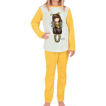 Vêtements Femme Pyjamas / Chemises de nuit Admas Pyjama top manches longues et pantalon Bee-Loved Santoro London Jaune