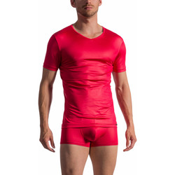 Vêtements Homme Ce mois ci Olaf Benz T-Shirt manches courtes col V RED 1763 Rouge
