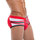 Vêtements Homme Maillots / Shorts de bain Code 22 Slip bain Multi-Stripe Code22 Rouge