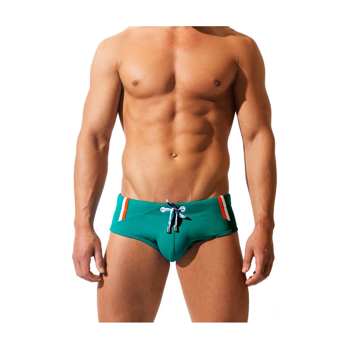 Vêtements Homme Maillots / Shorts de bain Code 22 Slip bain push-up Double Strip Code22 Vert