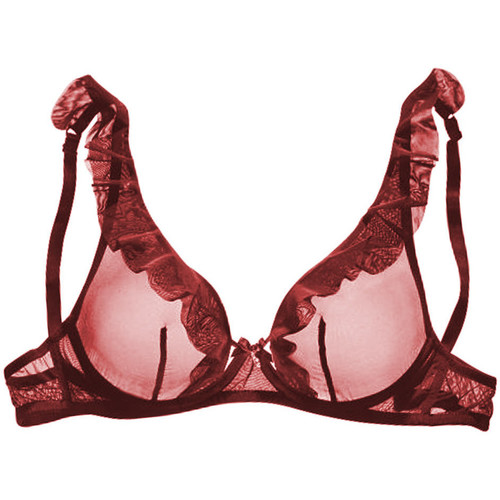 Sous-vêtements Femme Top 5 des ventes Lascana Soutien-gorge armaturé voile Sexy Rouge