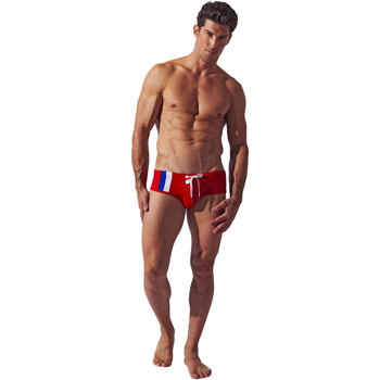 Vêtements Homme Maillots / Shorts de bain Code 22 Slip bain Stripe Code22 Rouge