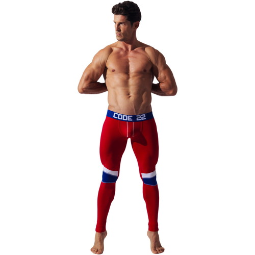 Vêtements Homme Shorts / Bermudas Code 22 Caleçon Double Seam legging Long John Code22 Rouge