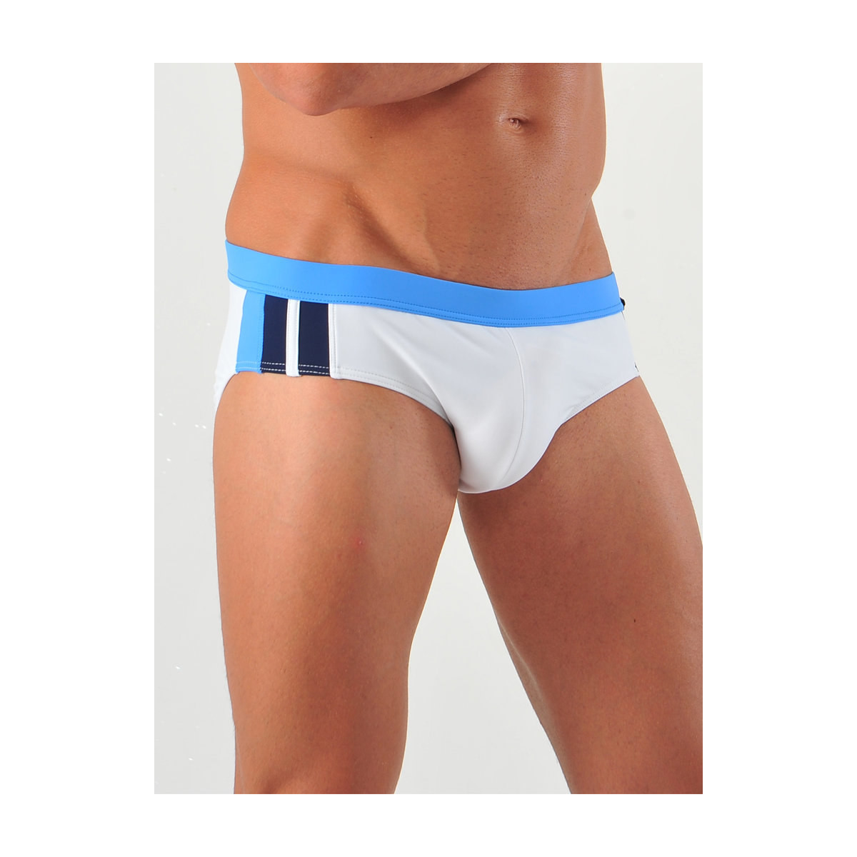 Vêtements Homme Maillots / Shorts de bain Geronimo Slip bain Stripes Blanc