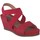 Chaussures Femme Le Temps des Cer Mephisto Sandales en velours GIULIANA Rouge