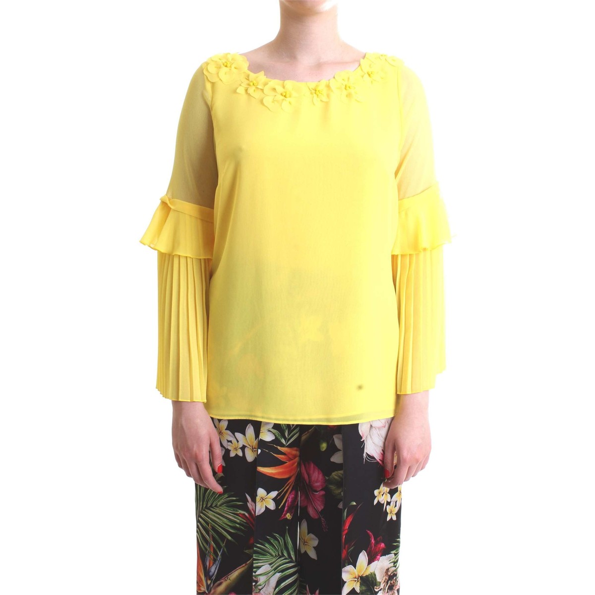 Vêtements Femme Tops / Blouses Camilla Milano C1160/T02 haut femme jaune Jaune