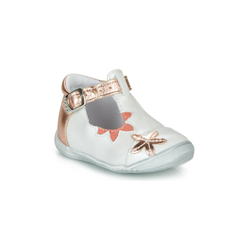 Chaussures Fille Ballerines / babies GBB ANAXI Blanc / Rose gold