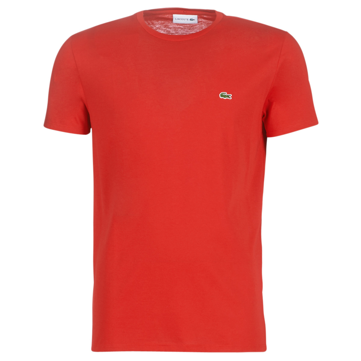 Vêtements Homme T-shirts manches courtes Lacoste Leather TH6709 Rouge