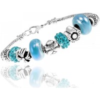 Oscar De La Rent Femme Bracelets Sc Crystal B1144-BLEU Argenté