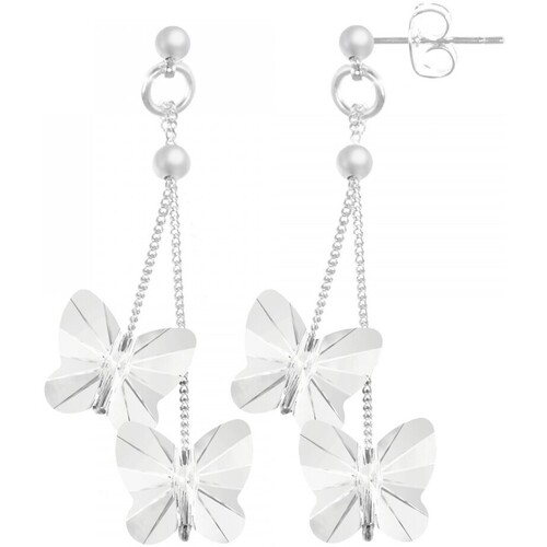 Montres & Bijoux Femme Boucles d'oreilles Sc Crystal BS161-SE008-CRYS Blanc