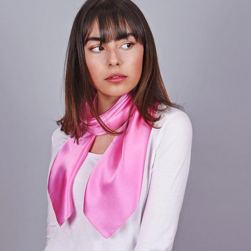 Allée Du Foulard Carré de soie Premium Uni Rose - Accessoires textile  echarpe Femme 56,90 €