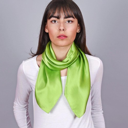 Allée Du Foulard Carré de soie Premium Uni Vert - Accessoires textile  echarpe Femme 56,90 €