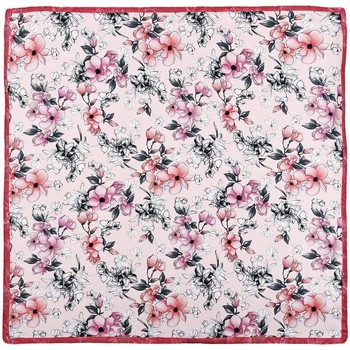 Accessoires textile Femme Echarpes / Etoles / Foulards Sacaly Carré de soie Fiori Rose