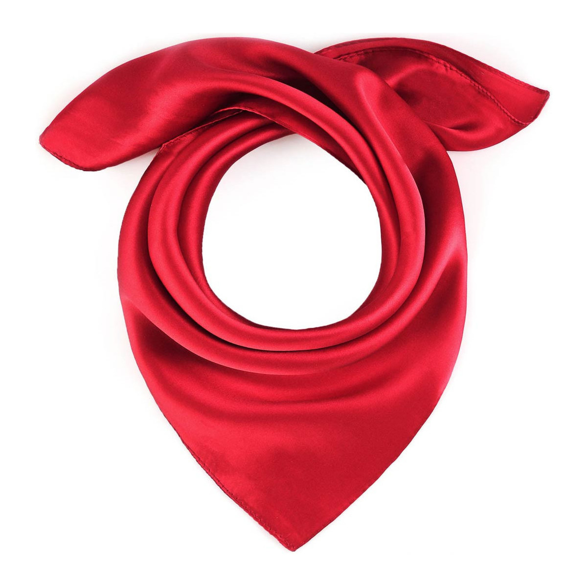 Accessoires textile Femme Echarpes / Etoles / Foulards Allée Du Foulard Carré de soie Piccolo uni Rouge