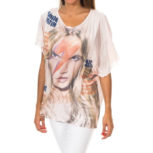 Vêtements Femme T-shirts manches longues Met 10DMC0221-0012 Rose