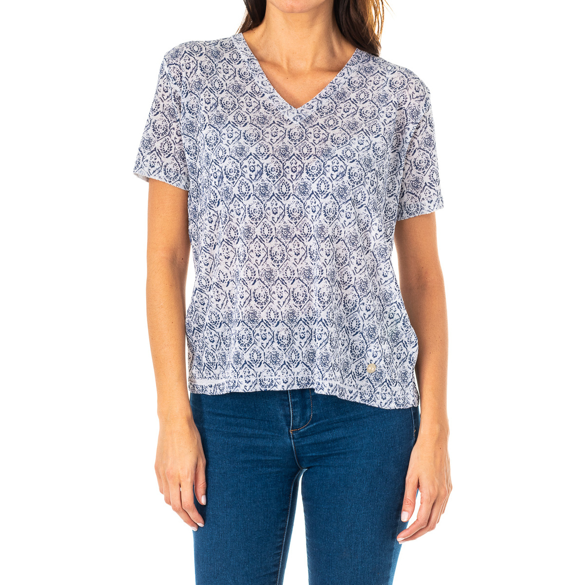Vêtements Femme T-shirts manches longues La Martina JWS011-F7196 Bleu